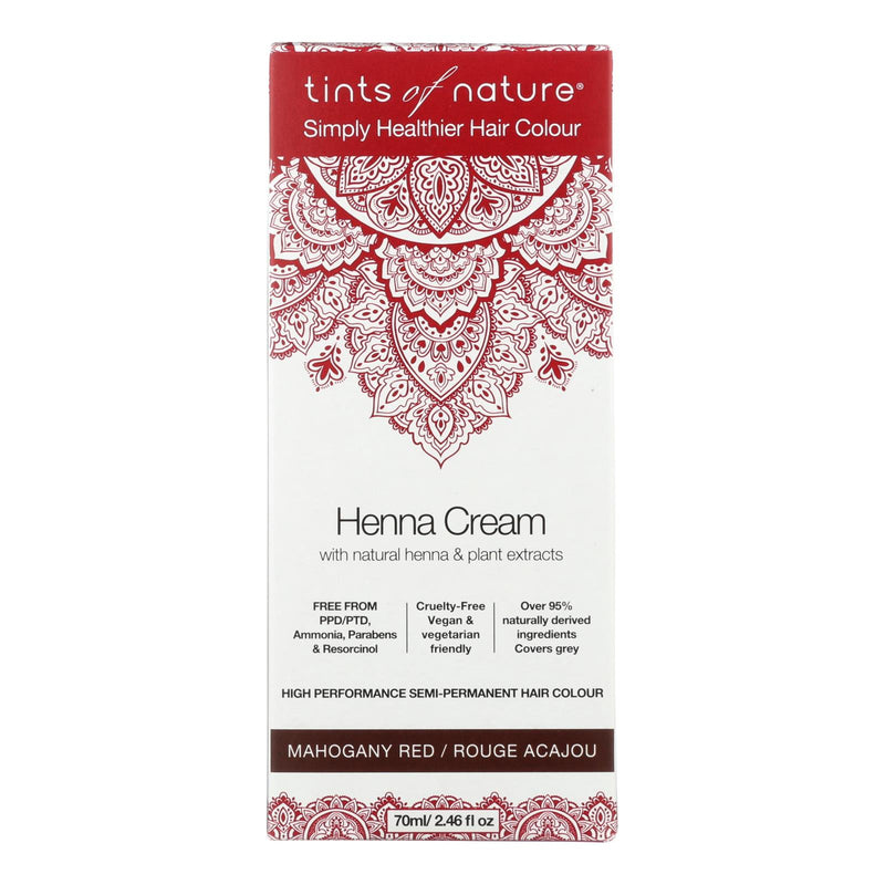 Tints Of Natura Henna Cream Mahogany Red, 2.46 Fl Oz. - Cozy Farm 