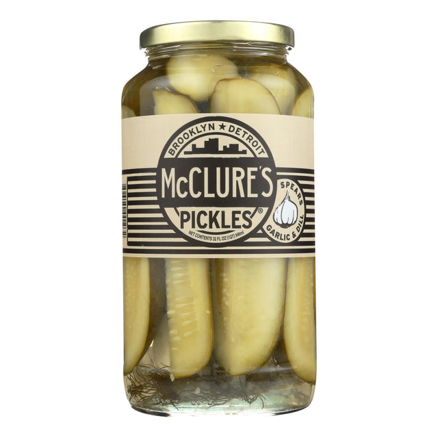 McClure's Authentic Rich Flavor Garlic Dill Pickles (32 Oz. | Pack of 6) - Cozy Farm 