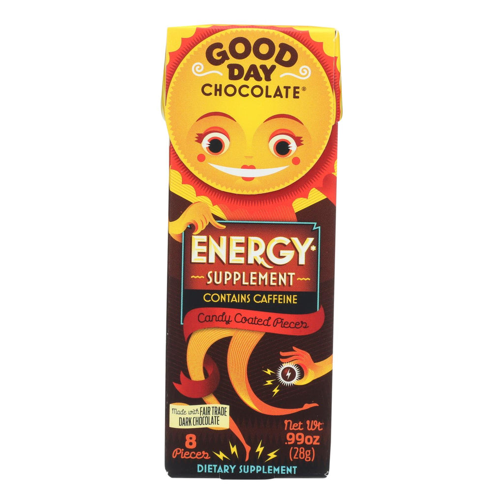 Good Day Chocolate Chocolate Pieces - With Energy - Case Of 12 - .99 Oz - Cozy Farm 