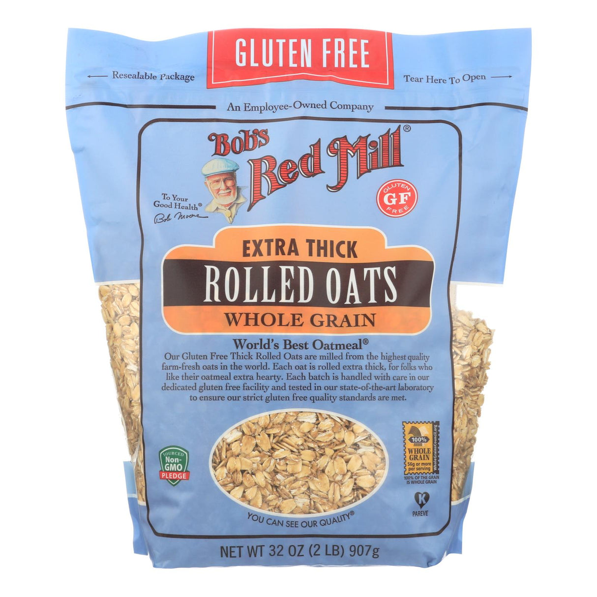 Bob's Red Mill Gluten Free Rolled Oats, Bulk Pack (4 x 32 Oz.) - Cozy Farm 