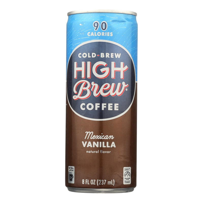 High Brew Coffee - Ready-to-Drink Mexican Vanilla, 8 Oz (Pack of 12) - Cozy Farm 
