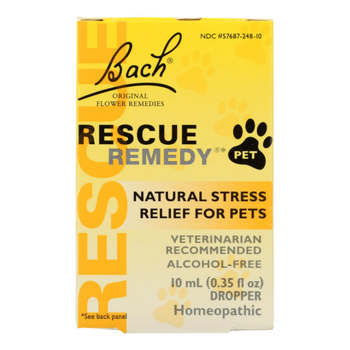 Bach Flower Remedies Rescue Remedy Stress Relief For Pets - 0.34 Fl Oz - Cozy Farm 