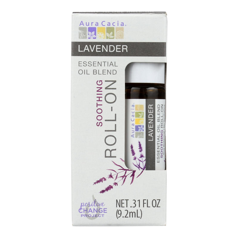 Aura Cacia Lavender Essential Oil Roll-On, 4-Pack (0.31 Fl Oz. Each) - Cozy Farm 