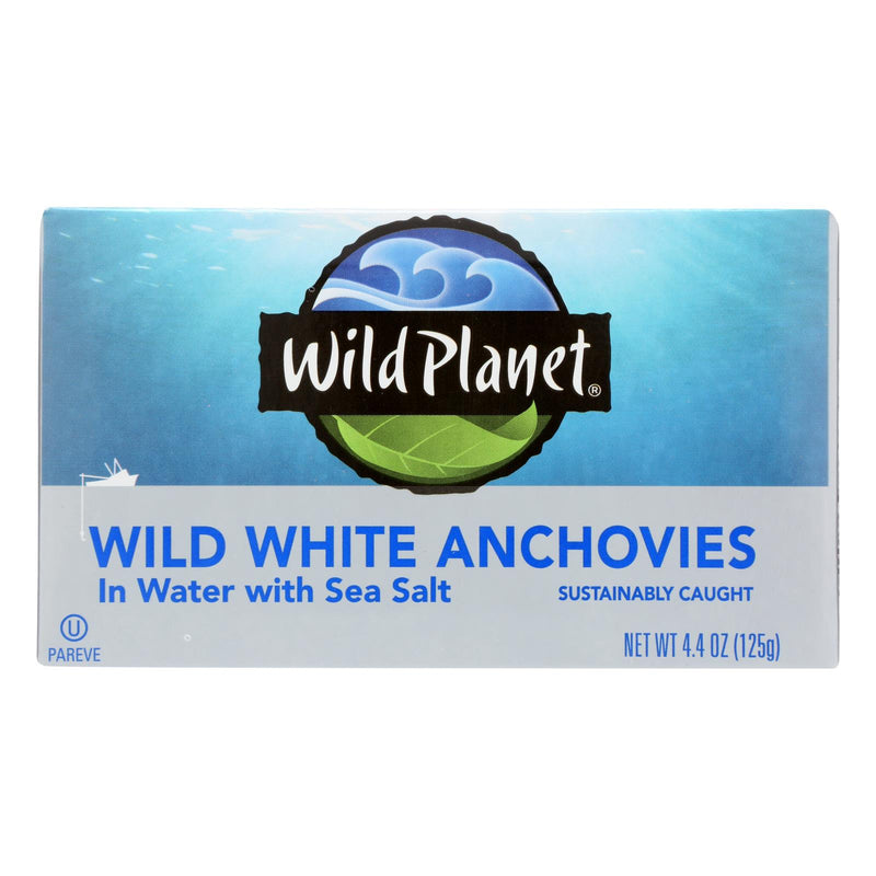 Wild Planet White Anchovies in Water - Sustainable Seafood (4.4 oz, Pack of 12) - Cozy Farm 