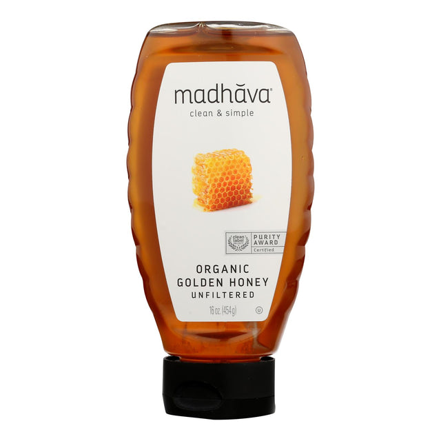 Madhava Organic Golden Squz Honey, 6 Pack - 17.6 oz. - Cozy Farm 