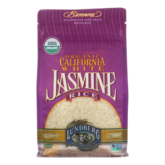 Lundberg Family Farms Organic California White Jasmine Rice - 2 Lbs., Pack of 6 - Cozy Farm 