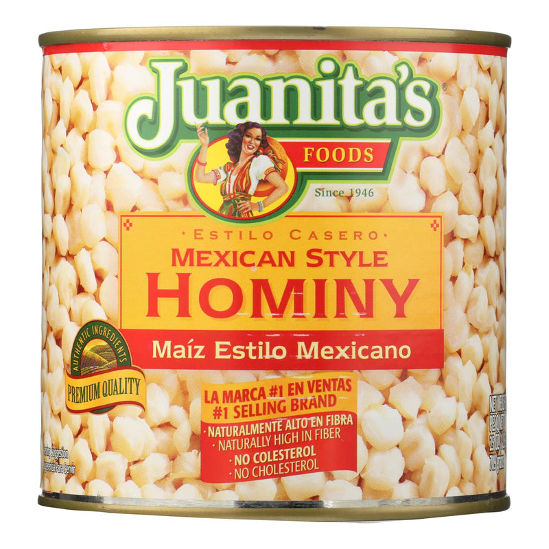 Juanita's Foods Hominy Mexican Style - 12 Pack of 25 Oz. Cans - Cozy Farm 