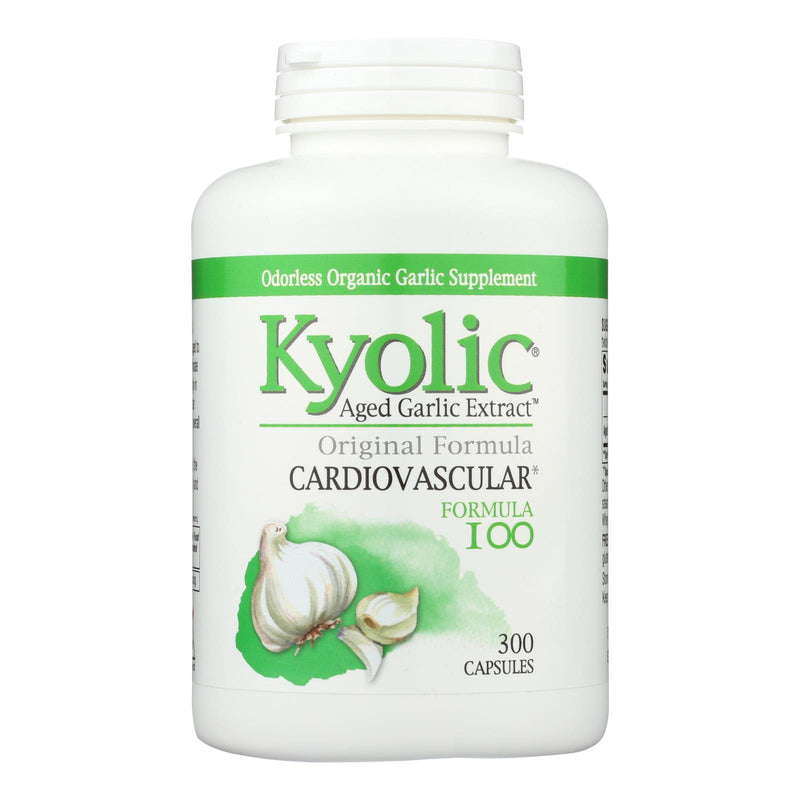Kyolic Aged Garlic Extract Cardiovascular Formula, 100 Capsules - Cozy Farm 