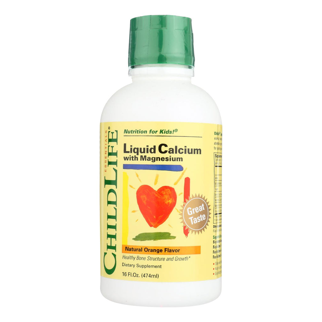 Childlife Liquid Calcium With Magnesium  - Natural Orange Flavor, 16 Fl Oz. - Cozy Farm 