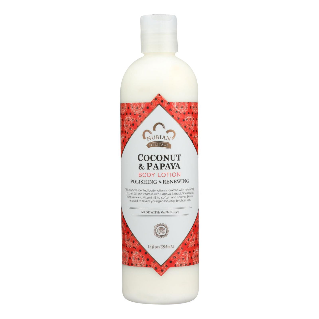 Nubian Coconut & Papaya Moisturizing Lotion - 13 Oz. - Cozy Farm 