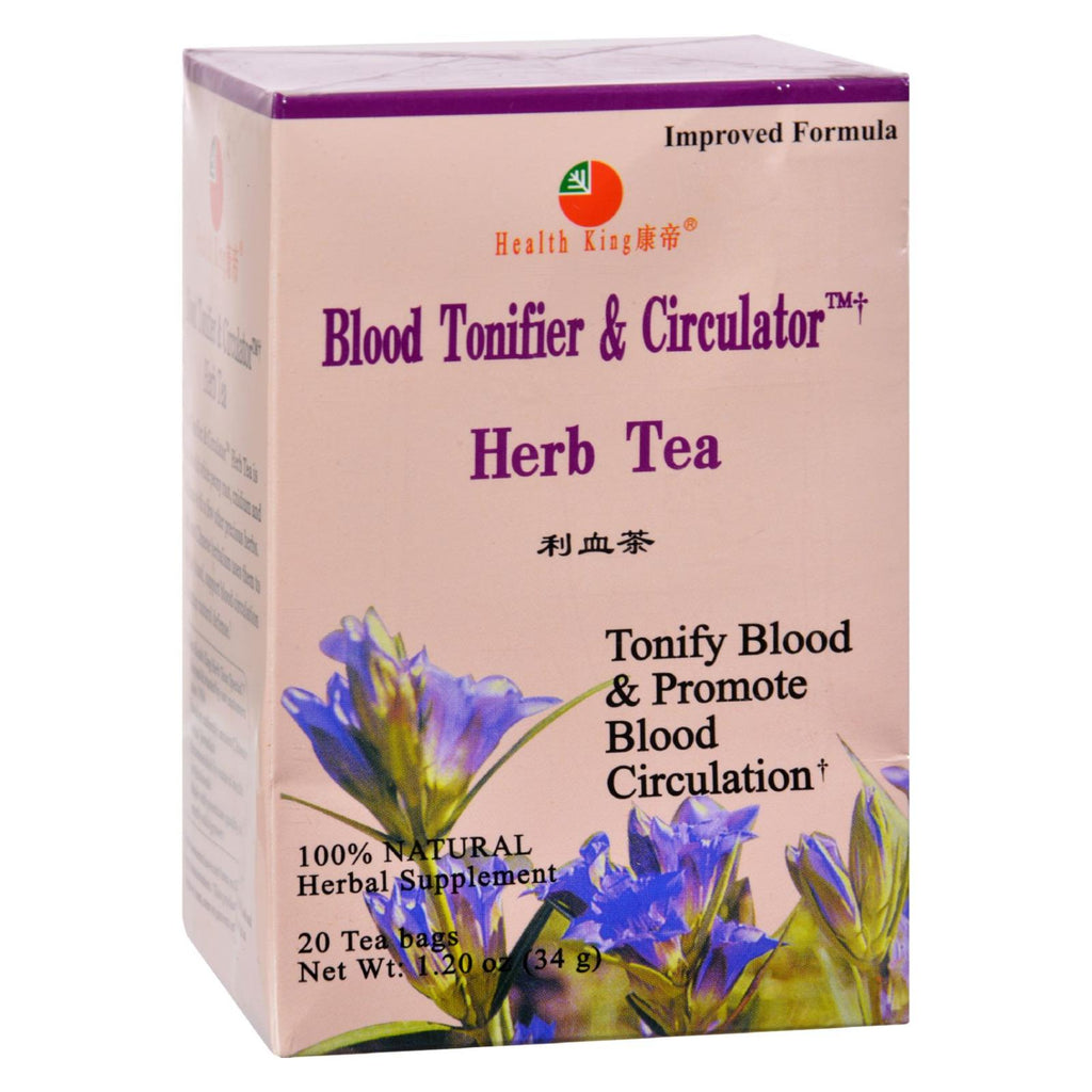Health King Medicinal Tea Blood Tonifier and Circulator Herb (Pack of 20) - Herbal Tea Bags - Cozy Farm 