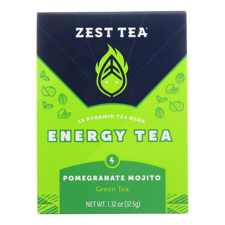 Zest Tea Green Tea Pomegranate Mojito (Pack of 6) - 1.32 Oz. - Cozy Farm 