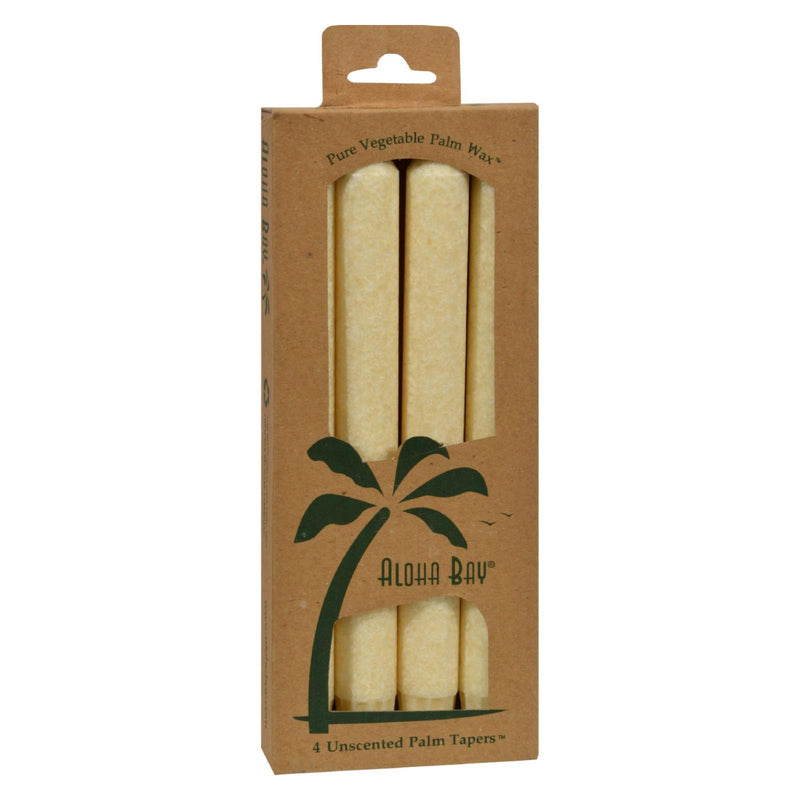 Aloha Bay Scented Palm Tapers (Pack of 4) - Natural Cream - Cozy Farm 
