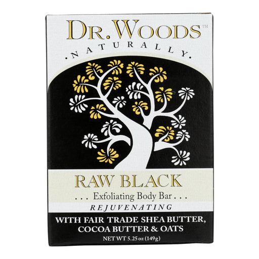 Dr. Woods Raw Black Bar Soap: Gentle Cleansing for Sensitive Skin (5.25 Oz.) - Cozy Farm 