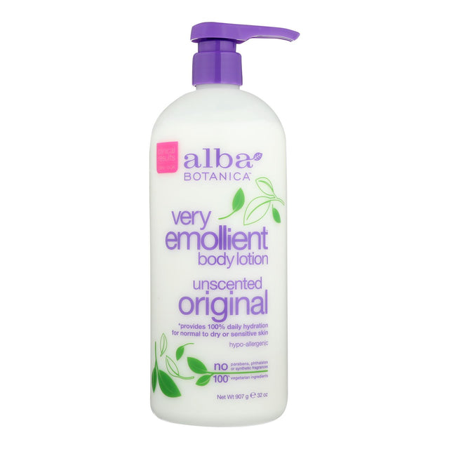 Alba Botanica Very Emollient Fragrance-Free Body Lotion (32 Fl Oz) - Cozy Farm 