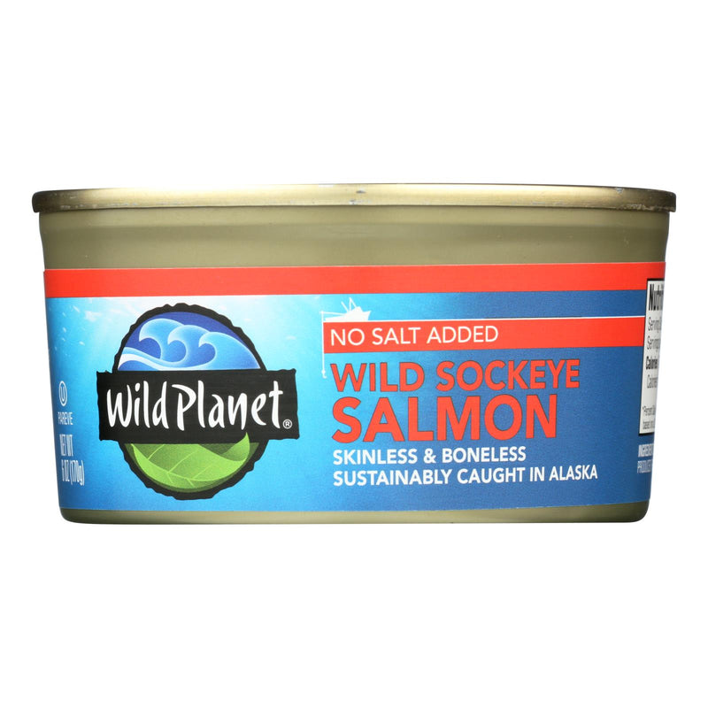 Wild Planet Wild Sockeye Salmon | No Salt Added | 6 oz Cans (Pack of 12) - Cozy Farm 