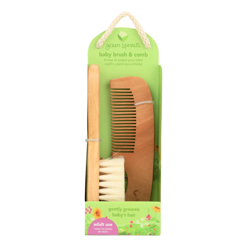 Green Sprouts Baby Essentials Comb and Brush Set - Cozy Farm 