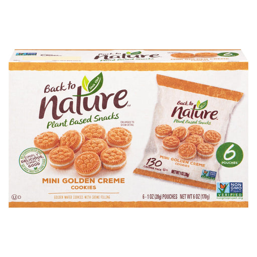 Back To Nature Bite-Sized Golden Cream Cookies (Pack of 4 - 6 Oz.) - Cozy Farm 