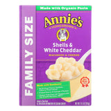 Annie's Homegrown Family-Sized Shells & White Cheddar Mac & Cheese, 10.5 oz. Pack of 6 - Cozy Farm 