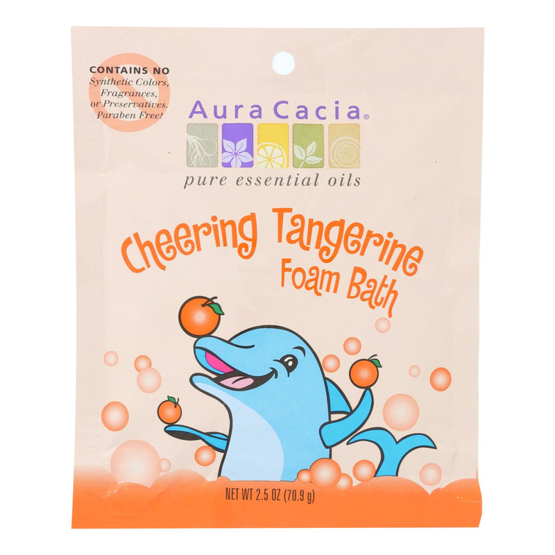 Aura Cacia Uplifting Foam Bath: Tangerine & Sweet Orange (6 x 2.5oz) - Cozy Farm 