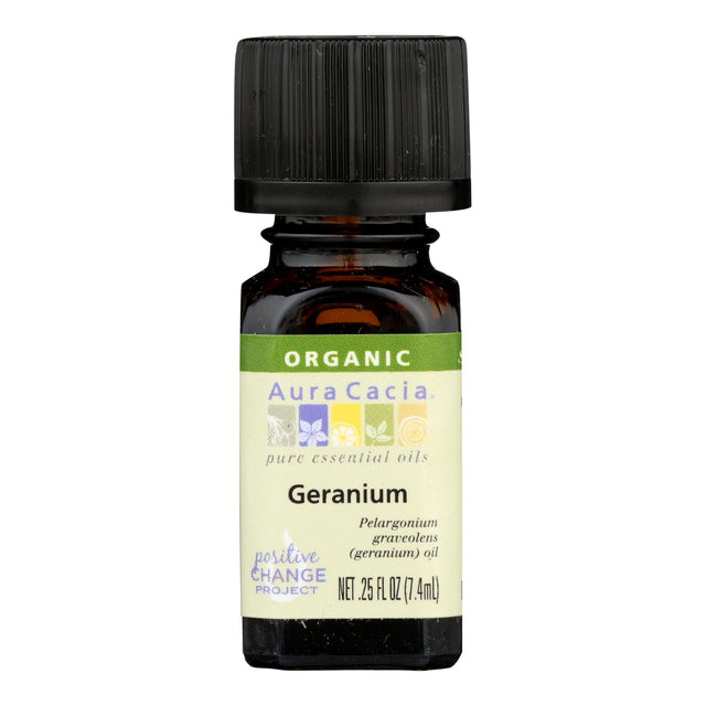 Aura Cacia Organic Geranium Essential Oil (0.25 Oz) - Cozy Farm 