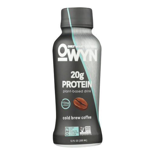 Only What You Need Plant-Based Protein Shake Cold Brew Coffee (Pack of 12) - 12 Fl Oz. - Cozy Farm 