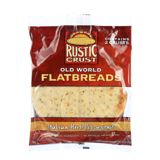 Rustic Crust Pizza (Pack of 12) - Flatbreads with Italian Herbs - 9 Oz Each - Cozy Farm 