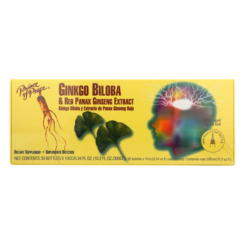 Prince of Peace Ginkgo Biloba and Red Panax Ginseng Extract (1 Vial) - Cozy Farm 