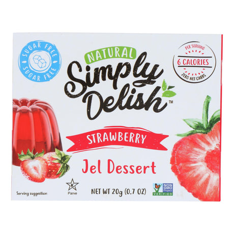 Simply Delish Jel Dessert - Pack of 6 - Strawberry - 1.6 Oz. - Cozy Farm 