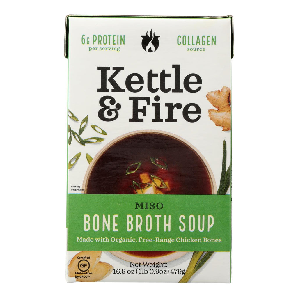 Kettle And Fire Miso Soup (Pack of 6 - 16.9 Oz.) - Cozy Farm 