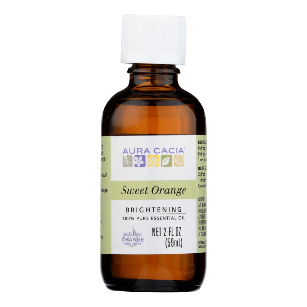 Aura Cacia Essential Oil Brightening Sweet Orange (Pack of 2 Oz.) - Cozy Farm 