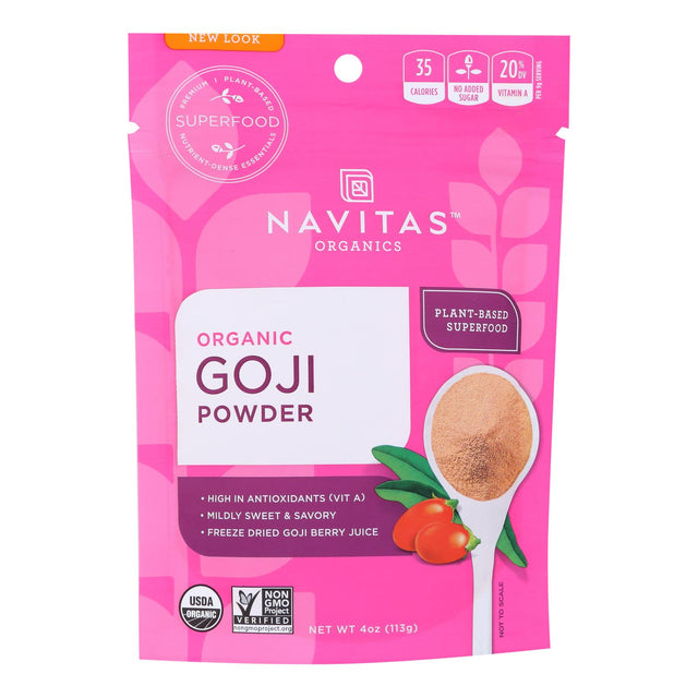 Navitas Naturals Goji Berry Powder | USDA Organic, Freeze-Dried | Rich in Antioxidants | 4 Oz (Pack of 12) - Cozy Farm 