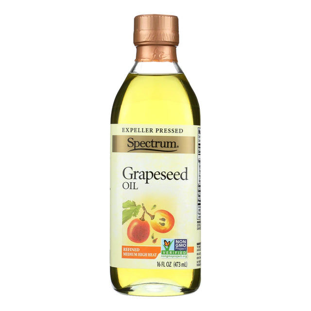 Spectrum Naturals Refined Grapeseed Oil (Pack of 12 - 16 Fl Oz.) - Cozy Farm 
