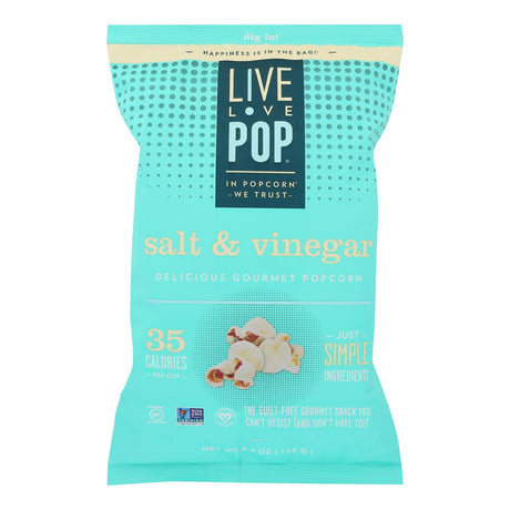 Live Love Pop Popcorn Salt & Vinegar - Pack of 12 - 4.4 Oz. Bags - Cozy Farm 
