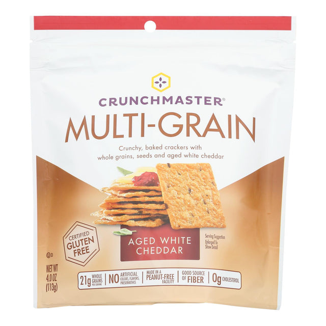 Crunchmaster White Cheddar Multigrain Crackers (Pack of 12 - 4 Oz.) - Cozy Farm 