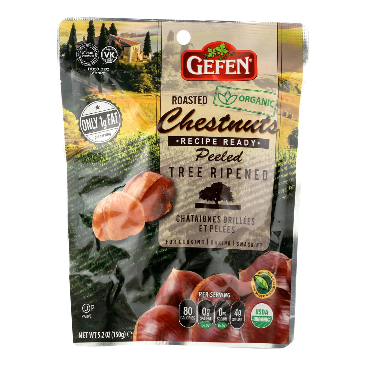 Gefen Low Fat Whole Chestnuts (12 Pack) - 5.2 Oz. - Cozy Farm 