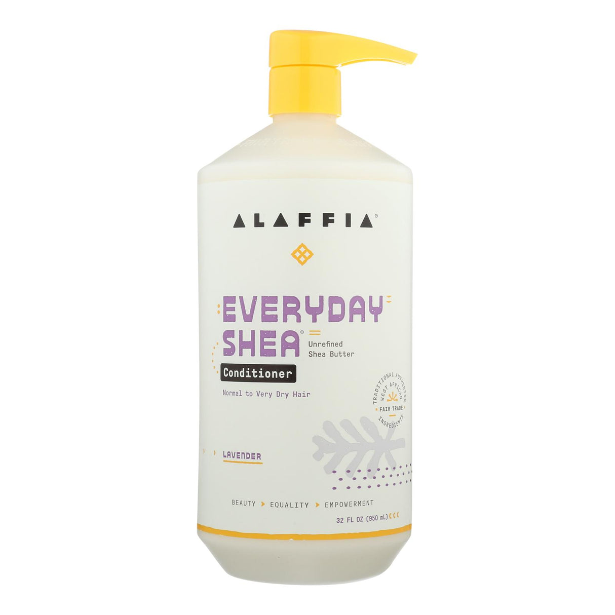 Alaffia Shea Lavender Moisturizing and Nourishing Conditioner, 32 Oz. - Cozy Farm 