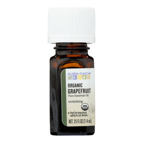 Aura Cacia Organic Grapefruit Essential Oil .25 Oz - Cozy Farm 