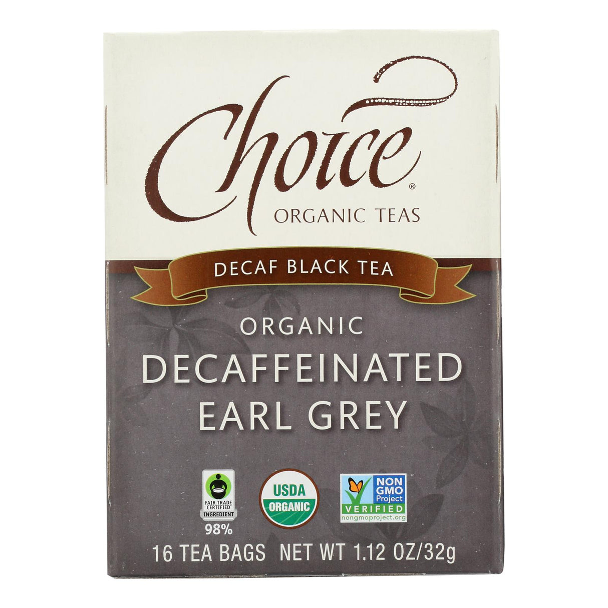 Choice Organic Teas Decaffeinated Earl Grey Tea (Pack of 6 - 16 Bags) - Cozy Farm 