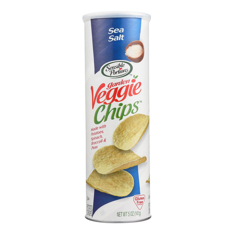 Sensible Portions Garden Veggie Chips, Sea Salt (Pack of 12) - 5 Oz. Canister - Cozy Farm 