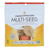 Crunchmaster Multiseed Cracker Roasted Garlic, 4 Oz. (Pack of 12) - Cozy Farm 