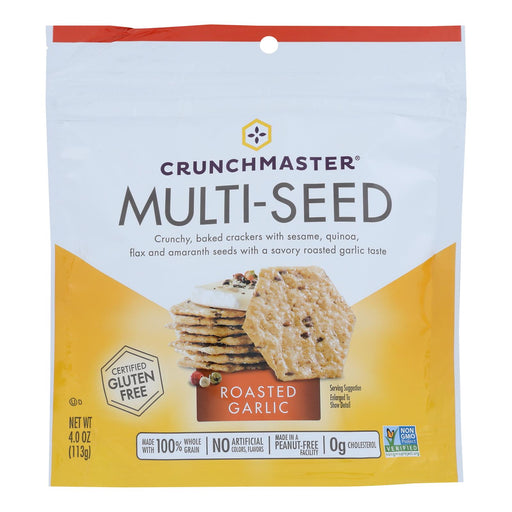 Crunchmaster Multiseed Cracker Roasted Garlic (Pack of 12 - 4 Oz.) - Cozy Farm 