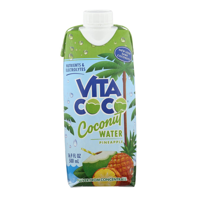 Vita Coco 100% Coconut Water, Refreshing Pineapple Flavor, 500ml (Pack of 12) - Cozy Farm 