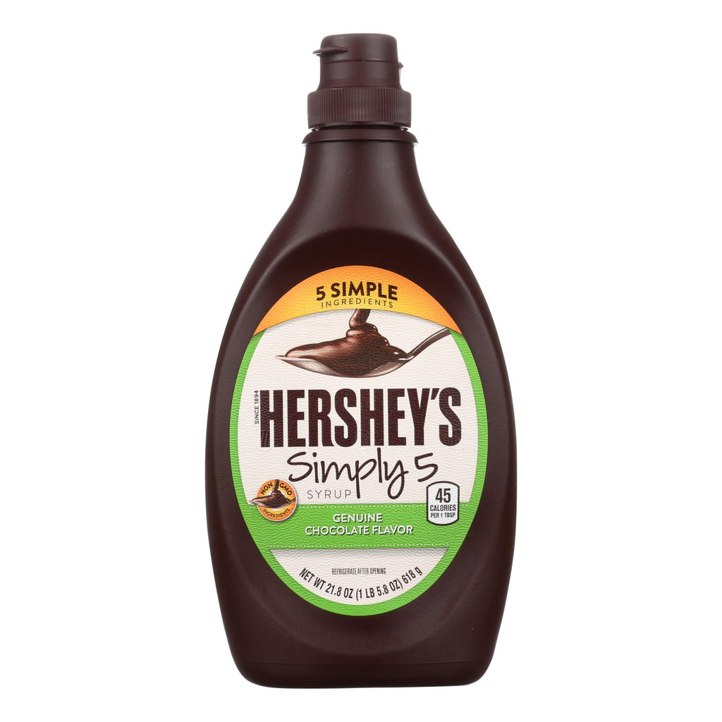 Hershey Chocolate Syrup - Simply 5 (Pack of 12) - 21.8 Oz. - Cozy Farm 