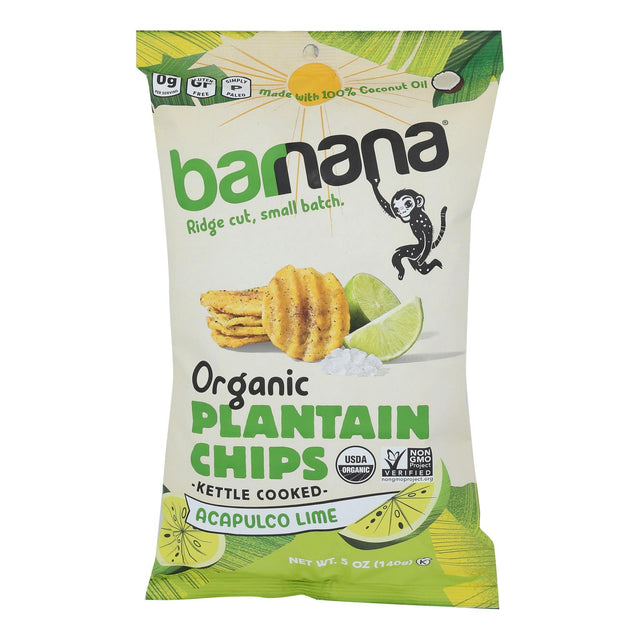 Barnana Banana Chips Acapulco Lime Flavor, 5 oz (Pack of 6) - Cozy Farm 