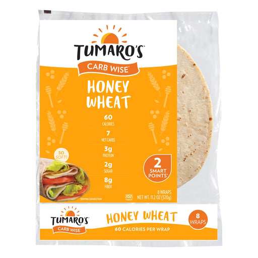 Tumaros 8-inch Honey Wheat Carb Wise Wraps (Pack of 6 - 8 Ct.) - Cozy Farm 