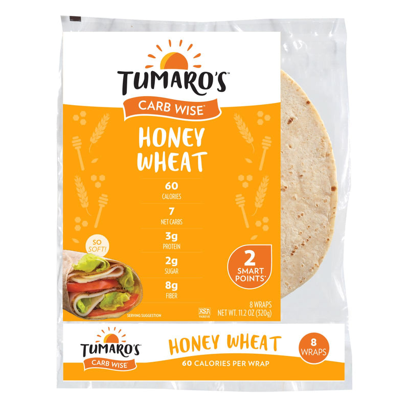Tumaros Carb Wise 8-Inch Whole Wheat Wraps (Pack of 6 - 8 Wraps) - Cozy Farm 