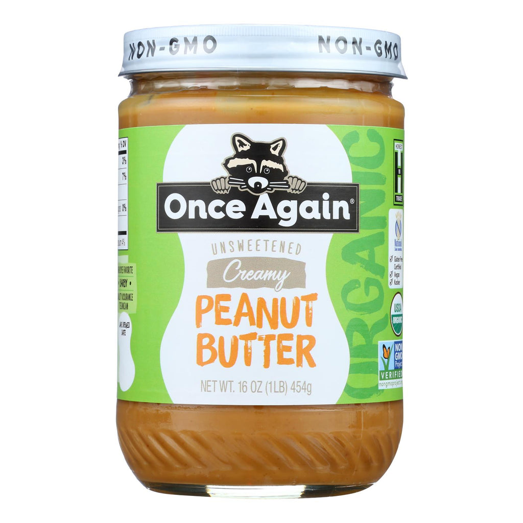 Once Again Organic Smooth Peanut Butter (Pack of 6 - 16 Oz.) - Cozy Farm 