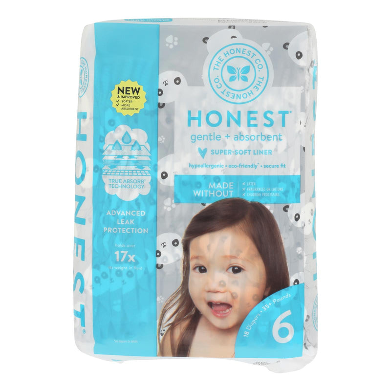 The Honest Company Pandas Design Diapers, Size 6 (18 Count) - Cozy Farm 