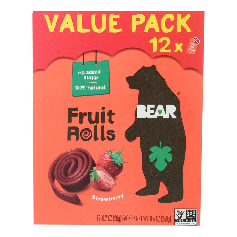Bear Fruit Rolls Strawberry 5-Pack (8.5 Oz. Each) - Cozy Farm 